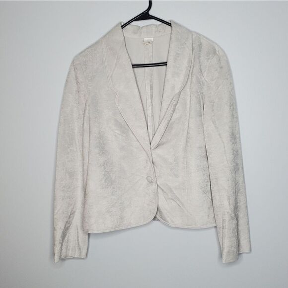 Vintage Button Up Blazer 13 - 14 Gray Suede Thin Lightweight Union Made - Picture 3 of 10